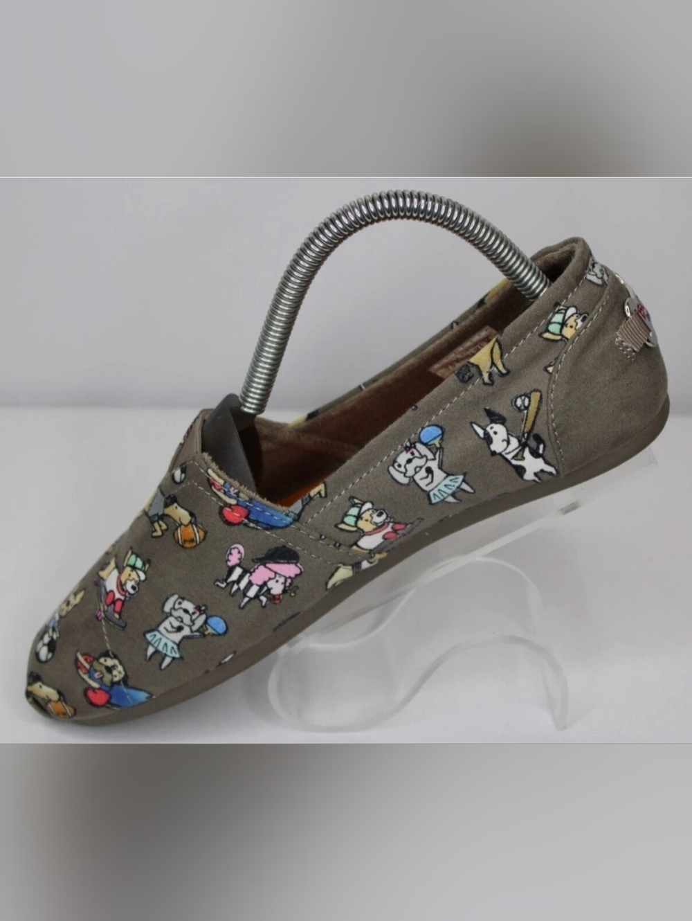 BOBS from Skechers "Go Fetch" Sporty Dog Print Slip-On Shoes METAL DOGTAGS. - Picture 8 of 9